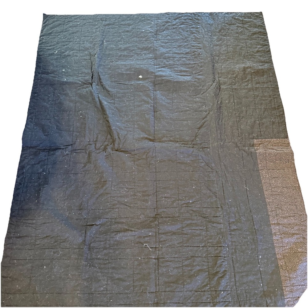 Handmade Patchwork Quilt 74x57 Lap Throw Cottage Farmhouse Blanket Multi - Picture 3 of 4